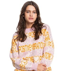 Quicksilver Explorer Vibes Sweatshirt medium oversized crew neck womens